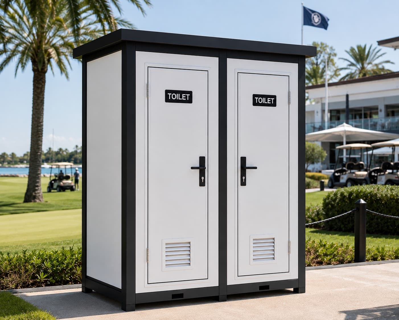 Gemini Pro modular bathroom unit at a luxury golf club in Florida